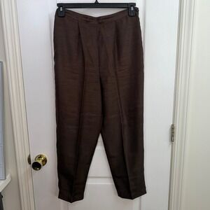 Vintage Selene Sport brown pull on straight fit trousers pants business casual